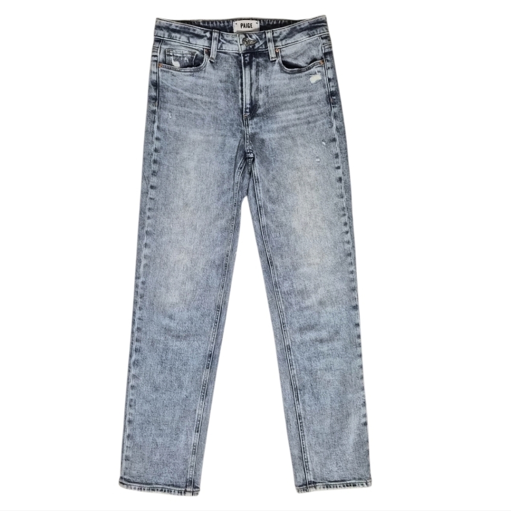Paige Jeans Noella Straight Leg Light Wash Distressed sz 24